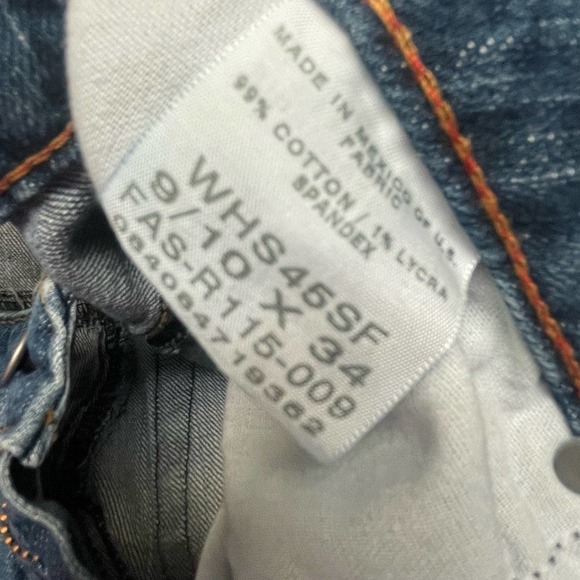 VTG Wrangler 20X Houston Jeans Front Slit Sz 9/10 x 34 - Picture 5 of 6